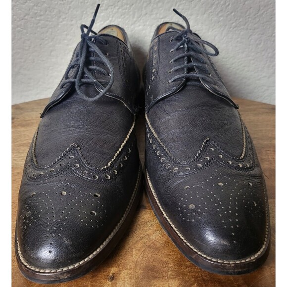 Vintage Cole Haan Grand.OS Mens Size 10 M Black Leather Wingtip Oxford Shoes main image 5